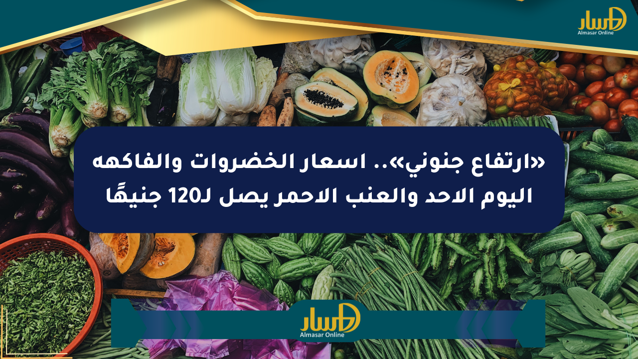 «ارتفاع جنوني».. أسعار الخضروات والفاكهة اليوم الأحد والعنب الأحمر يصل لـ120 جنيهًا